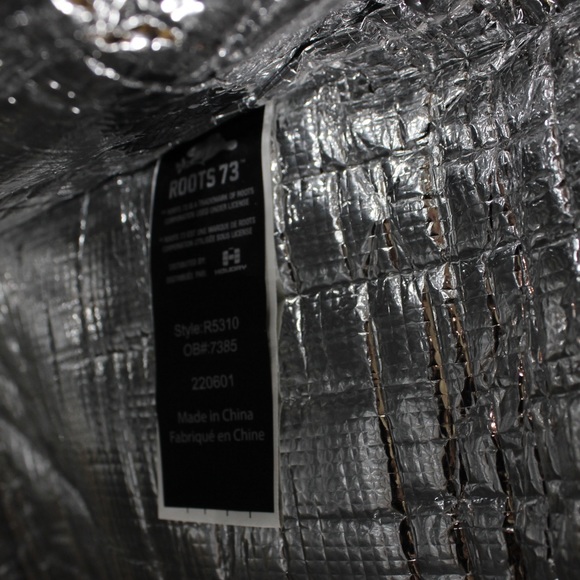 ROOTS 73 Insulated Lunch Bag Grey Gray Black Details Snap Closure - Picture 6 of 8